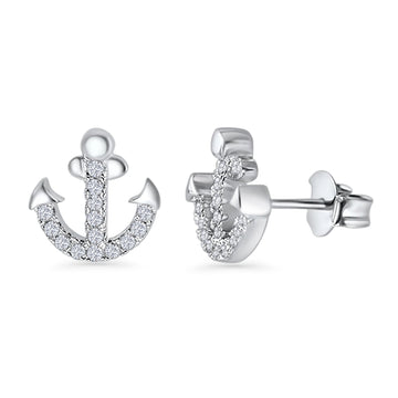 Anchor Stud Earrings